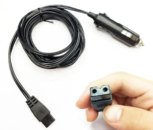 12V Car Refrigerator Power Cord Cable 2m Mini Fridge Car Cooler Cool Box Power Lead Cable Car Charger Power Adapter Extension Cord 2 Pin Plug in Cigarette Lighters for Auto Refrigerator Car Freezer