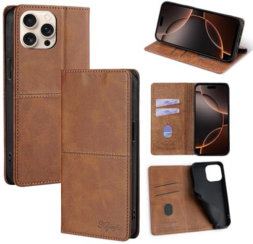 Jiajihua Caso Compatibile con Nokia G22 Kickstand Flip Fessura per carta portafoglio Chiusura magnetica Brown2