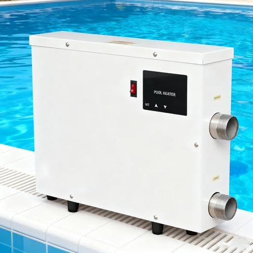 aromaoveite Edelstahl-Pool- Und Spa-Heizung | 5,5 Kw/9 Kw/11 Kw/15 Kw Elektrische Poolheizung Mit Thermostat Und Touchscreen, Geeignet Für Schwimmbäder, Spas Und Badewannen. 9kw