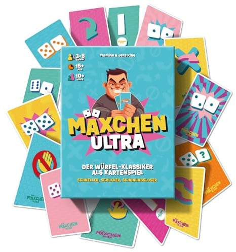 MÄXCHEN ULTRA Meiern Mäxle als schnelles Kartenspiel für alle ab 10 | Familienspiel Partyspiel Gesellschaftsspiel Mitbringsel Urlaubsspiel Spiel