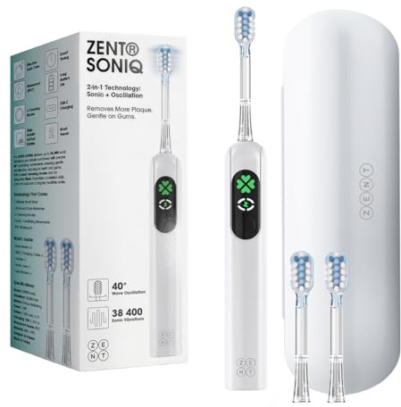ZENT SoniQ Cepillo de dientes eléctrico sónico 2en1