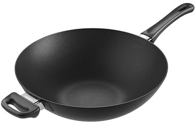 SCANPAN Padella per Wok Classica, 32 cm, Multifunzione, stratanium, Rivestimento Antiaderente, Wok per fornelli in vetroceramica e a Gas, Resistente al Forno, Non Stick Pan