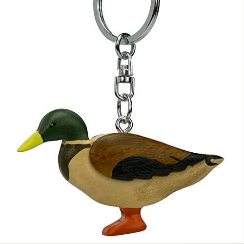 Ente Stockente Erpel Schlüsselanhänger aus Holz
