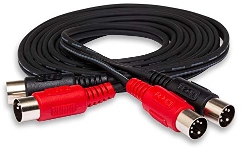 Hosa MID-202, Dual MIDI Cable, Dual 5-pin DIN to Same, 2 m