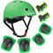 Kamugo equipo de protección ajustable para deportes para niños ajustable, casco, rodilleras, coderas y guantes para bicicleta BMX, motocicleta, skateboard, monopatín y otros deportes extremos , verde