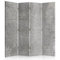 Feeby Paravent Wand Zement Beton 145x180 cm 4 Teilig Modern Design einseitig Raumteiler Wandschirme Foto Trennwand Raumtrenner Sichtschutz Spanische Wand auf Leinwand Bedruckt Rau Grau
