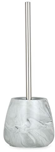Marble H.41.5 D.13.5 weiß/graue Toilettenbürste