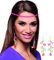 Amakando Peace Zeichen Modeschmuck - bunt - 70er Jahre Ohrringe 60er Jahre Ohrhänger Flower Power Ohrschmuck Hippie Kostüm Accessoire 70er Jahre Ohrringe