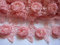 YYCRAFT 2 Stück (1,8 m) Chiffon-Rose 6,3 cm Spitzenrand Borte Perlen Hochzeit Applikation DIY Nähen Handwerk Rosa