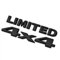 1 Set 4X4 + LIMITED Chrome Logo 3d Decal Emblem Logo Sticker Targhetta Badge Decorazione (Black)