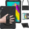 BRAECN Case for Samsung Galaxy Tab S5e 2019 10.5 inch SM-T720/SM-T725, Heavy Duty Shockproof Protective Cover with Rotating Kickstand/Hand Strap and Carrying Shoulder Strap for Galaxy Tab S5e - Black