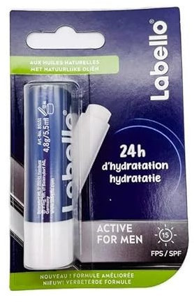 6er Pack - Labello Lipcare/Lippenpflegestift - Aktiv für Männer LSF 15-4,8 g