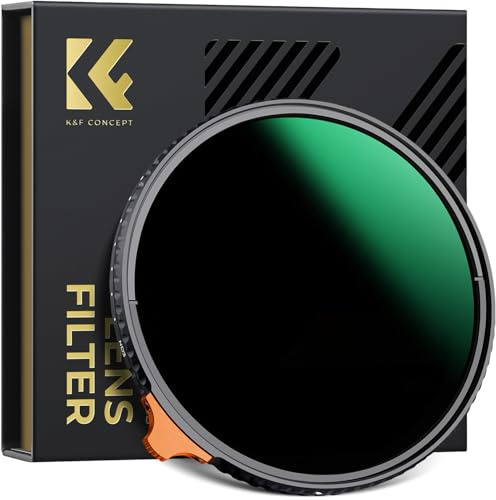 K&F CONCEPT Variabler ND Filter 77mm ND3-ND1000 Graufilter (1.5-10 Blenden) | Optikglas mit 28-lagiger Nano-Beschichtung,HD Bild,kratzfest,wasserdicht,Nano-Xcel,FN724