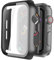Misxi Negro Fundas Apple Watch Serie 6 / SE/Serie 5 / Serie 4 40mm con Protector de Pantalla Cristal Templado [2-Piezas], HD Protección Completa Carcasa para iWatch, Negro