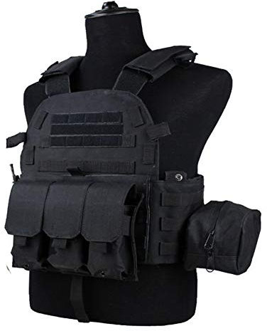 GYDEHUTJ Molle Tactical Vest Körperschutz Jagdplatte Träger Airsoft 094K M4 Pouch Combat Gear