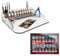 Silu - Vallejo Game Color mas Paint Station with Small Worktable, Organizes the canisters, Brushes and tools, to paint Warhammer, Warhammer 40K, Miniatures, Models