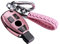 RXXR Coque de clé de Voiture Compatible avec A B C E S CLK AMG Classe C180 W164 W245 W209 W204 avec Porte-clés en TPU Souple 3 Boutons
