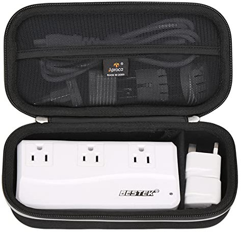 Aproca Hard Storage Travel Case, for BESTEK Universal Travel Adapter 220V to 110V Voltage Converter (Black-Upgrade)
