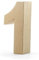 Pracht Creatives Hobby Papp-Zahl 1 | 17,5x5,5 cm | Pappbuchstaben zum Bemalen Basteln Dekorieren Pappmaché