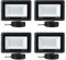 Blivrig 4PCS 50W LED Strahler Außen Kalt Weiß 6000K 5000LM, 72 LED Scheinwerfer Aussen, IP66 Wasserdicht Fluter, Gärten Außenstrahler, für Hof, Garage, Lager