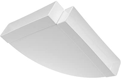 Repa Market 220 x 55/220 x 55 mm Curva per Ventilazione 90° Gomito Piatto ABS Bianco - Rettangolare Aria Aspirazione Scarico Cappa per Cucina, Bagno - Aerazione Rettangolari Canalina, Tubo