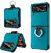 BENTOBEN für Samsung Z Flip 3 Hülle mit Ring Ständer, Handyhülle für Samsung Galaxy Z Flip3 5G mit Kameraschutz Kratzfest Hardcase Stoßfest für Samsung Galaxy Z Flip3 5G, Blau