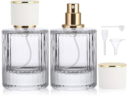 Segbeauty Parfümzerstäuber, Parfum Zerstäuber für Unterwegs, Parfümzerstäuber Nachfüllbar, Parfüm Abfüller für Damen und Herren, Zerstäuber Parfüm für Handtasche, Reisen, Ferien (2 Stück, 50ml)