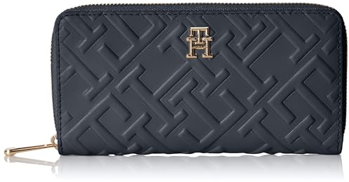 Tommy Hilfiger Damen Geldbörse Iconic Tommy, Platzsparend, Space Blue, Einheitsgröße