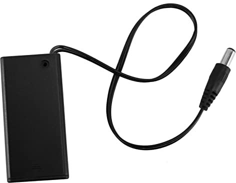 NIEI DC 9V PP3 BoîTier de Support de Batterie BoîTier de Fil Fil sur/Off Couvercle de L'Interrupteur + Fiche 2.1Mm
