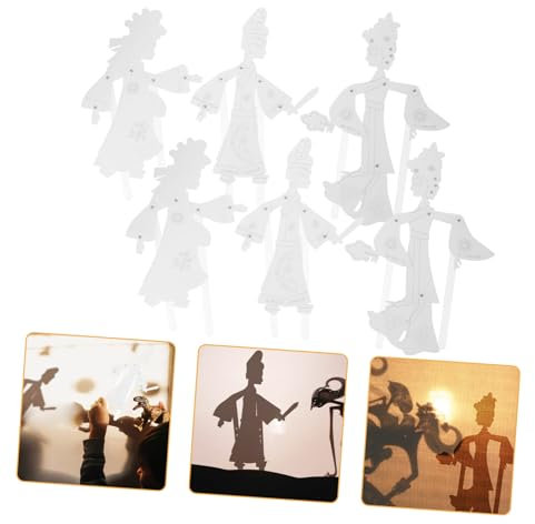 ibasenice Kit De Marionnettes à Ombres Chinoises Soi-même 6 Pièces Jouet Traditionnel Chinois Matériaux De Bricolage Garçon Et Filles Jardin D'garçon Et Filles Activité Familiale Spectacle D'ombres