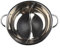 HavenDomicile 1 casserole à deux compartiments séparés de 28/30 cm, design en acier inoxydable pour des dîners de famille et des fêtes pratiques (28 cm)