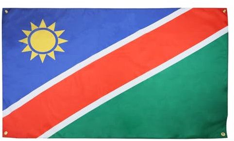 AZ FLAG Namibia-Flagge, 150 x 90 cm, mit 4 Ösen, Namibischer Pavillon für Balkon oder Wand