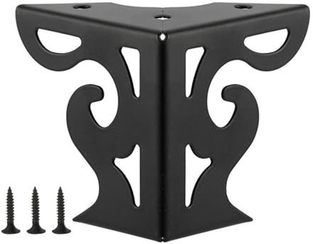 CQEAZ Pieds de meubles modernes en métal - Finition noire - Pieds de meubles contemporains en fer pour canapé, table, armoire