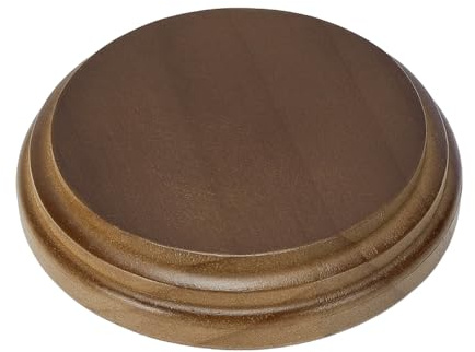 PH PandaHall Socle d'Affichage en Bois 1 Pièce Support Bois pour Présentation de Bijoux pour Coiffeuse de Chambre Bagues Cosmétique Salon Mini Pot de Plante, 9.45cm Diamètre, Brun Coco