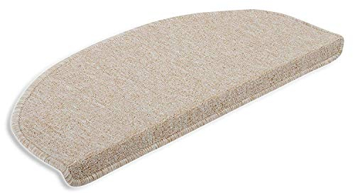 casa pura Stufenmatten London 15er Spar Set 11 Farben sauber eingekettelt, Starke Befestigung, stabile Winkelschiene (Braun_Beige)