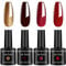 Senvenski Gel Nagellack Wein Rot Rose Gold Burgunder Chutney Maroon Glitzer Starry Schimmer UV LED Gift Set Kit Nagellack Kinder Mädchen (CS009)