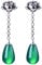 ✦ Geschenke für Frauen ✦Springlight S925 Sterling Silber Natürlicher Achat Lotus Wassertropfen Grüne Ohrringe Silber 925 Hängend Orientalischer Schmuck Damen Personalisierte Geschenke.(Altes Silber)