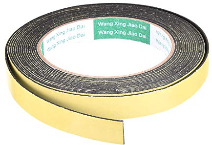 sourcing map Dichtungsschaumband 15mm breit 1mm dick 5m/16,4ft lang selbstklebender Dichtungsstreifen für Fenstertürisolierung