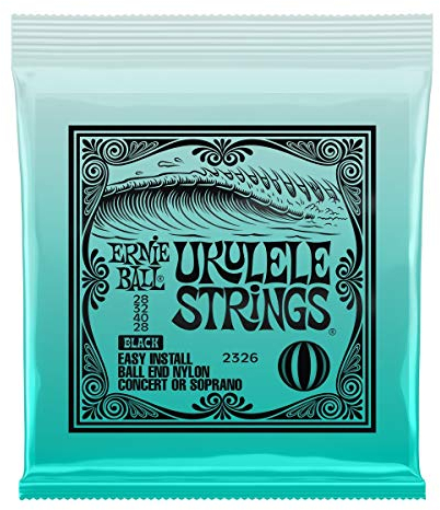 Ernie Ball Ukulele-Saiten (28,32,40,28) schwarz (2326)