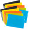 eco-eco eco078x2 Lot de 10 Chemises en Plastique 50% recyclées Couleurs assorties Vert/Noir/Bleu/Jaune/Orange A6