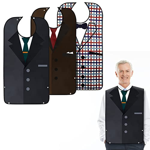Adult Bibs, Bibs for Men Eating Washable, Elderly Bib for Seniors Eating
