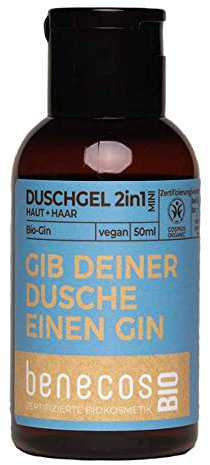 Beecos Gin 2 en 1 gel de douche pour la peau et les cheveux, mini voyage, 50 ml (1 unité)