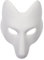 Homoyoyo Diy-maske Des Weißen Fuchses Tier Maskeradekostüm Diy Blank Malerei Masken Kabuki-masken Fuchs Kostüm Requisiten Zubehör Für Halloween-maskerade Maske Weiß Kind Neutral Fuchs Dämon