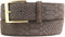 BELTINGER Gürtel mit goldener Gürtelschnalle und Pythonprägung 4 cm | Leder-Gürtel 40mm Schlangen-Optik |Schlangen-Muster | Braun 90cm
