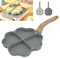 Alvinlite Eier Bratpfanne 4er Pack, Burger Maker Unique Love Heart Omelette Pfannkuchenpfannen Antihaftbeschichtete gleichmäßige Heizung mit Griff für das Frühstück in der Küche(Weiß)