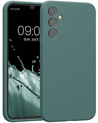 kwmobile Handyhülle kompatibel mit Samsung Galaxy A34 5G Hülle - gummierte Handy Case aus Silikon in Arctic Night