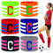 Azonelife Fußball Kapitänsbinde Armbinde, FußBall C Captain Armband Multicolor Gummizug Fussball Spielführer-armbinde Elastic Kapitäns Armbinden Klettverschluss für Viele Arten von Sport (6)