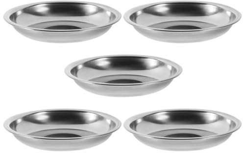 HOLIDYOYO 5pcs Stainless Steel Dipping Bowls Round Appetizer Serving Dish for Sauces Condiments Snacks Compact Easy to Clean Versatile for Home Catering Use