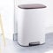 STARNINE Kitchen Bin 50L Stainless Steel Luxury Kitchen Bin Rose Gold Top Lid Pedal Dust Bin Rubbish Bin With Soft Closing Lid And Removable Inner Compartment (White/Rose Gold Top)