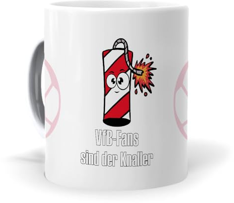 mundohuevo Originelle Fußballtasse, Frühstückstassen für VfB Stuttgart-Fans | Originelles Geschenk für Fußballfans | Fußballartikel | VfB Stuttgart